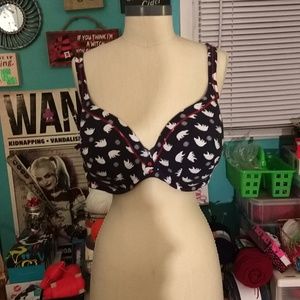 Polar bear printed lightly lined bra